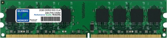 2GB DDR2 533MHz PC2-4200 240-PIN DIMM MEMORY RAM FOR IBM/LENOVO DESKTOPS